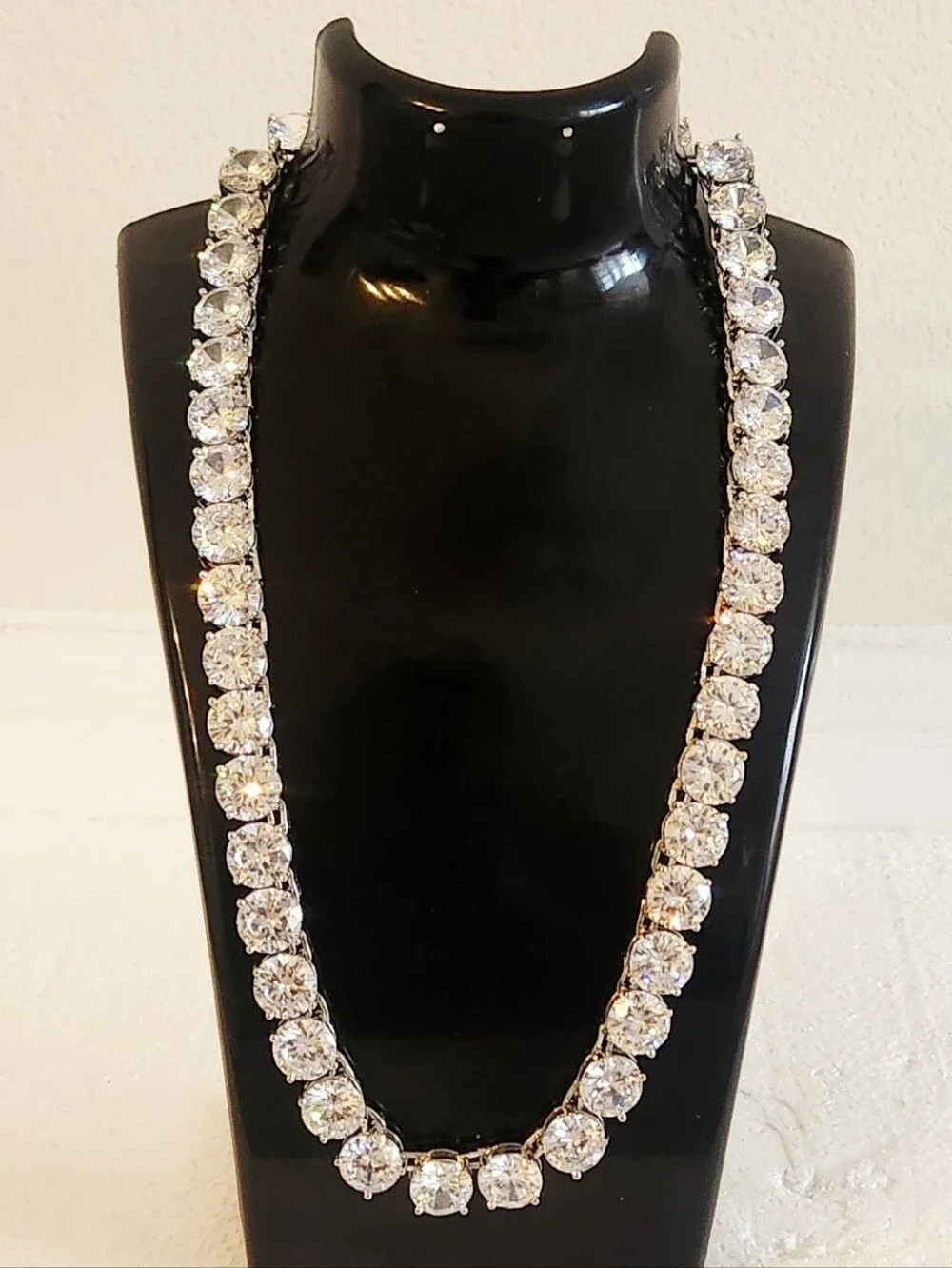 10mm Silver Tennis necklace
